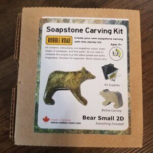 Soapstone Carving Kit - Bear - Stone Colours Vary